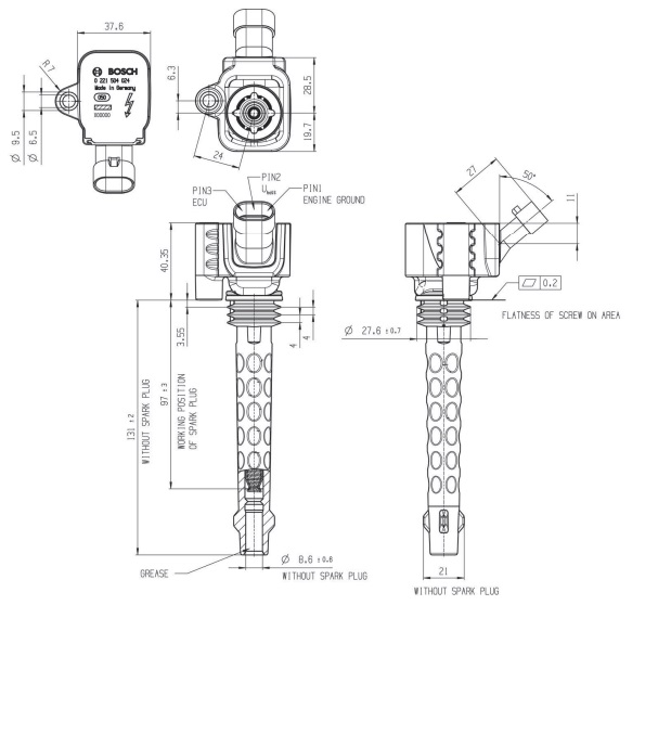Bosch motorsport P65 ignition coil