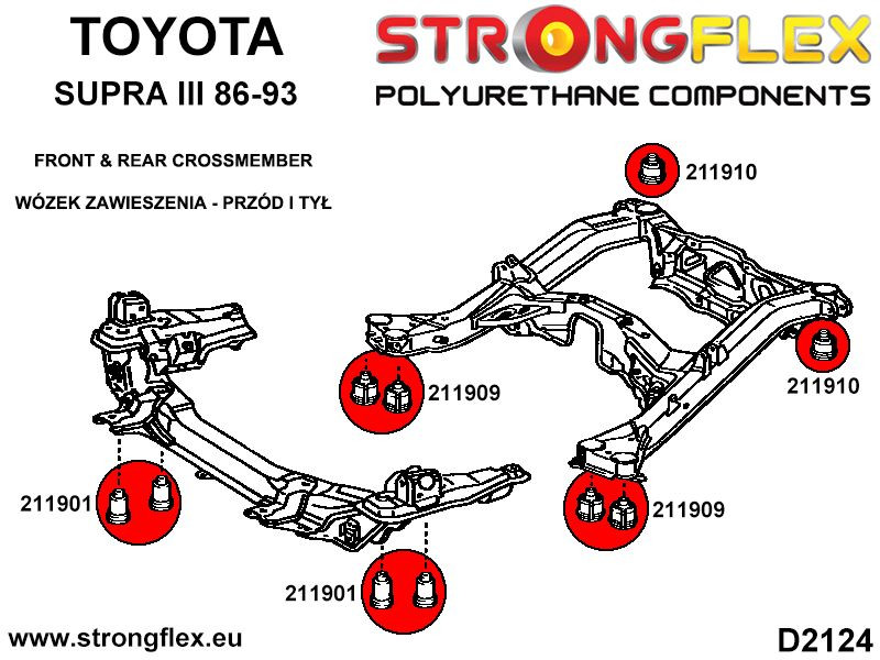 Toyota Supra MK3 Full suspension bush kit SPORT