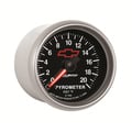 2-1/16" Pyrometer, 0-2000 °F, Chevy Red Bowtie, Black