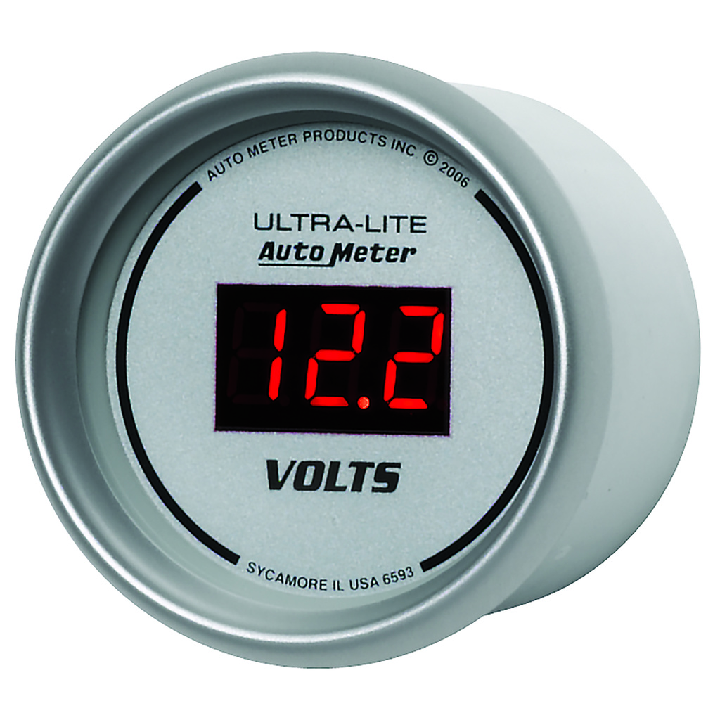 2-1/16" Voltmeter, 8-18v, Ultra-Lite Digital