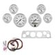 6 Gauge Direct-Fit Dash Kit, Chevy Truck 64-66, Old Tyme White