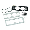 Gauge Cage W/Vents, Dual, 2-5/8", Black, Mustang 87-93 Fox