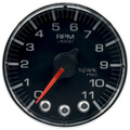 2-1/16" In-Dash Tachometer, 0-11,000 Rpm, Spek-Pro, Black/Chrome